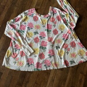 Wildfox Multicolor Floral Long Sleeve Top